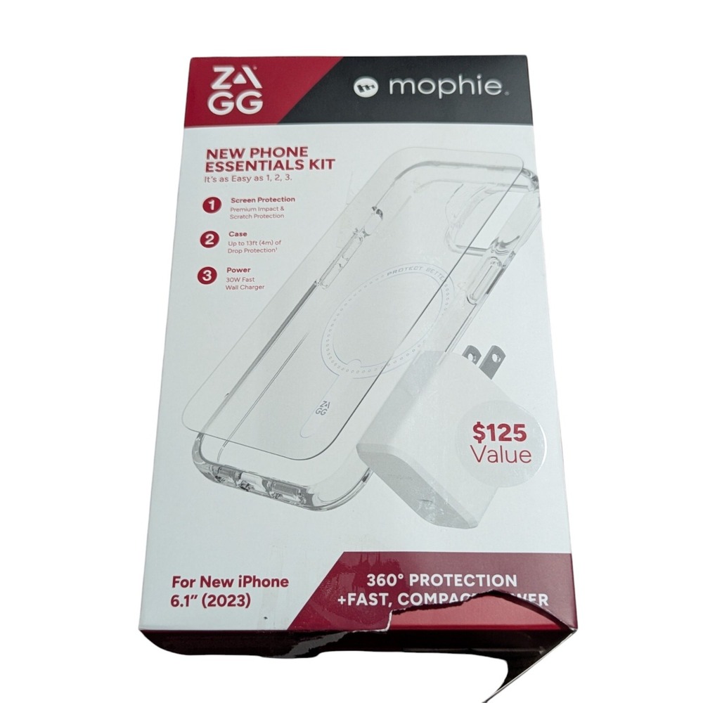 Ab. Zagg‎ Mophie Essentials Kit For iPhone 15 (2023 6.1") Used Read Description